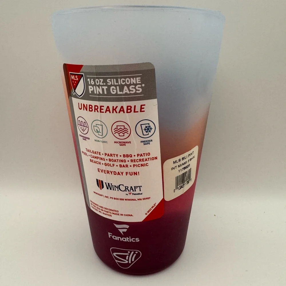 Inter Miami CF Silicone Pint Glass and Bottle Opener